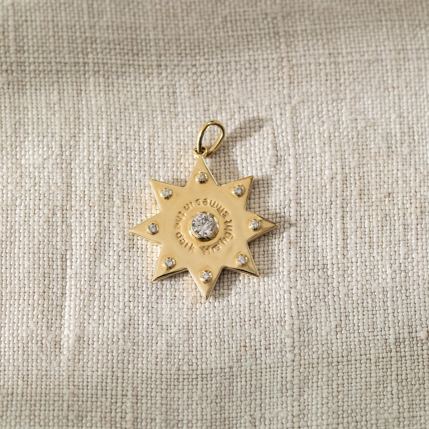 Gold plated brass: His Light Charm