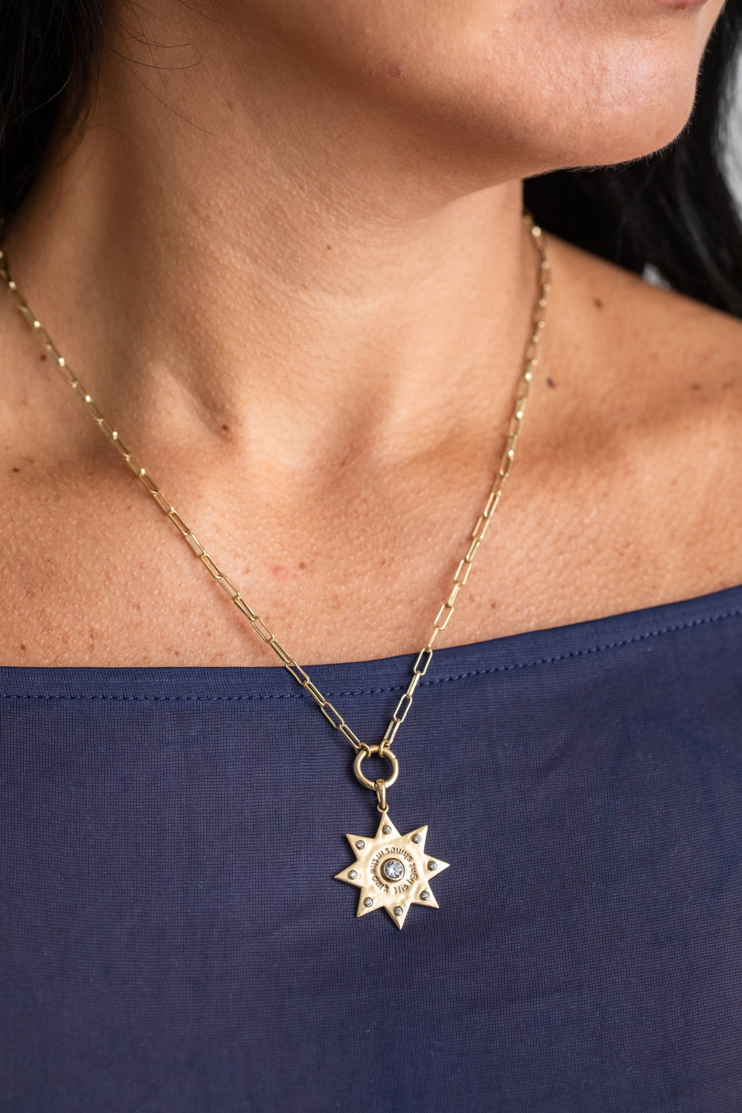 Paperclip Charm Necklace Chain