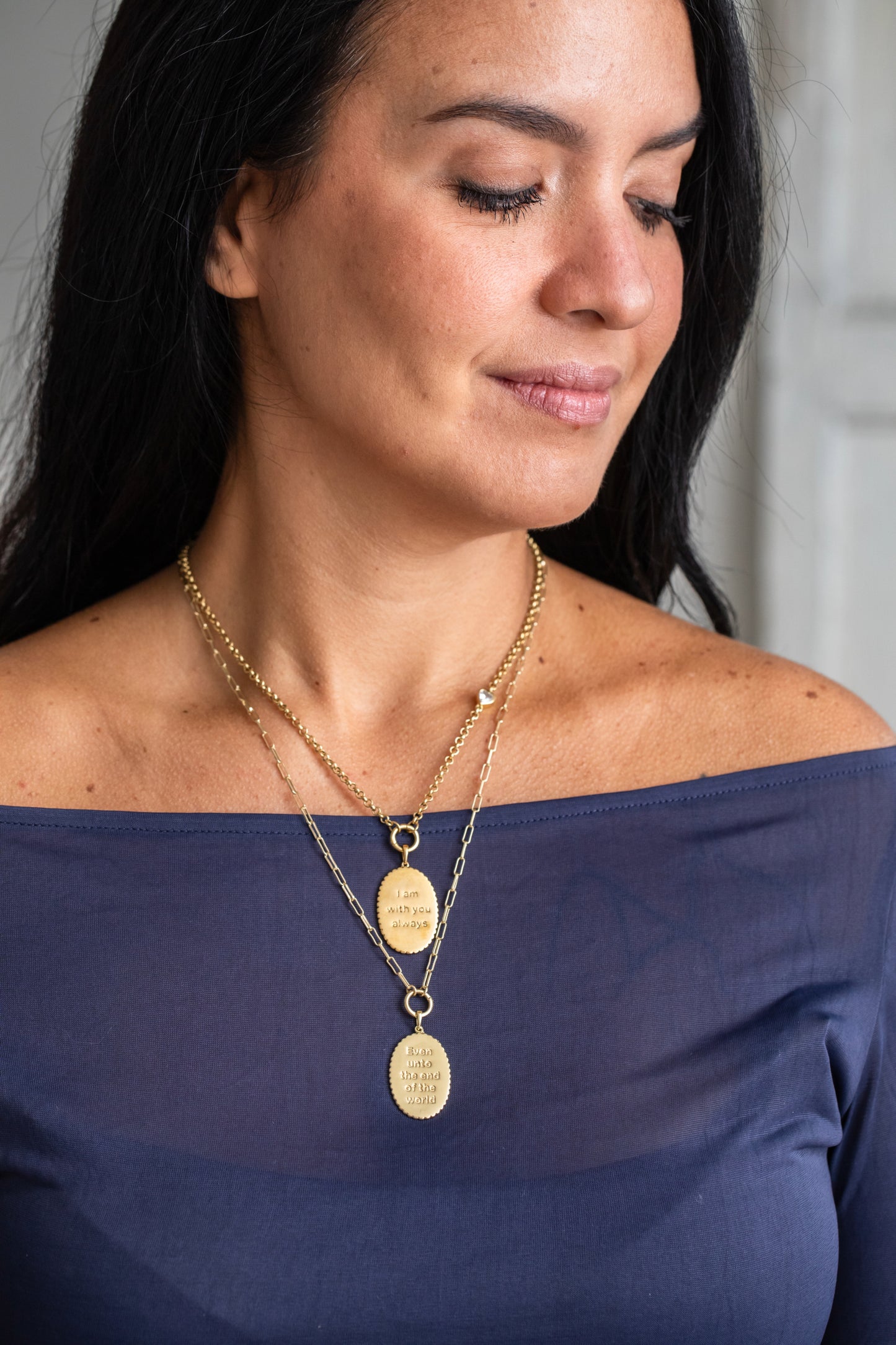 I Am with you Necklace Charm