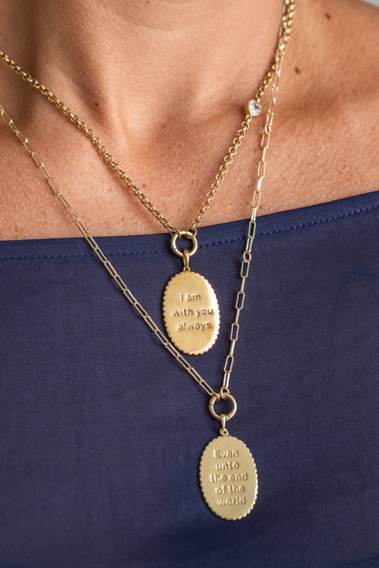 I Am with you Necklace Charm