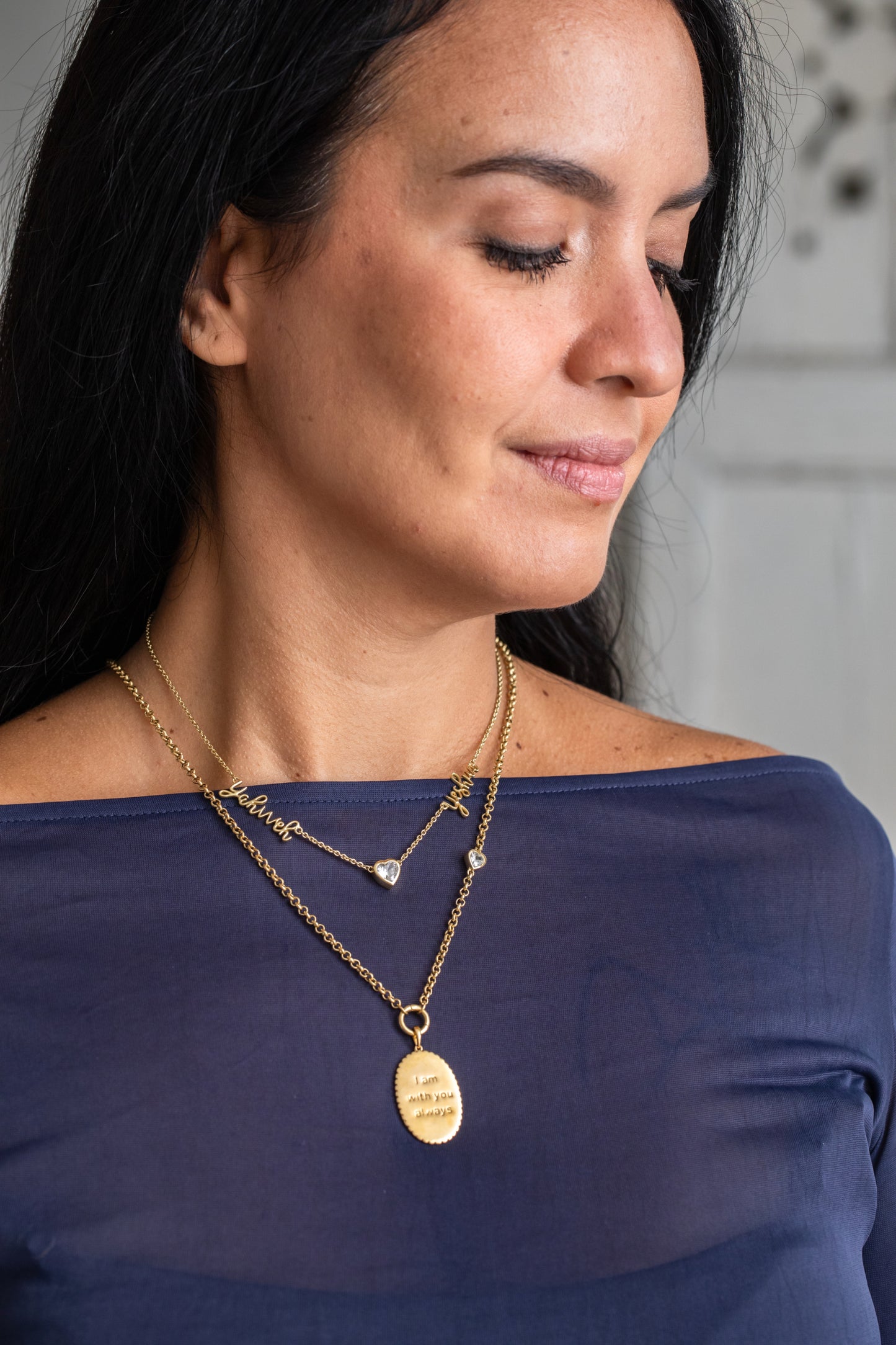 I Am with you Necklace Charm
