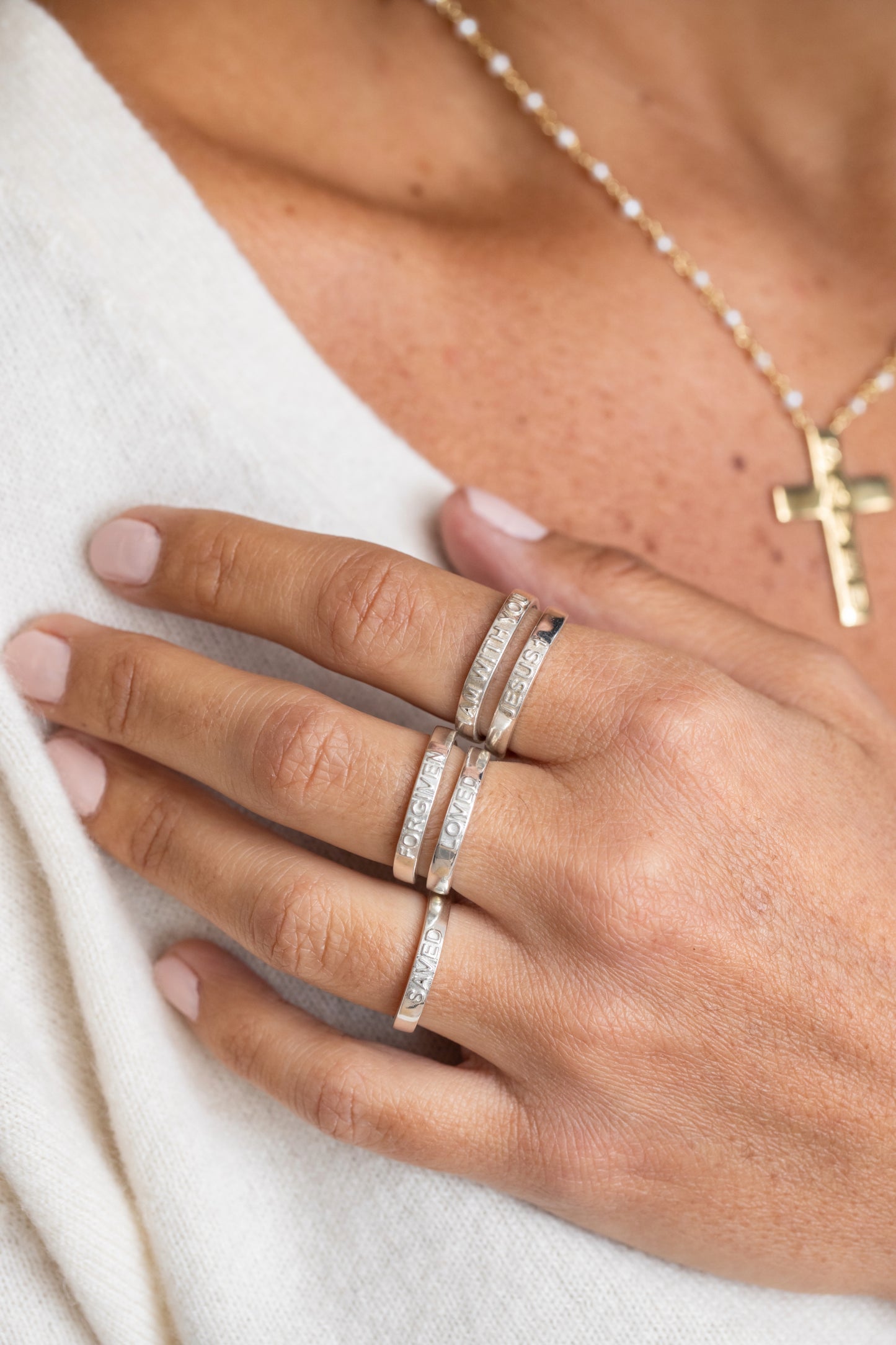 Loved Engraved Ring Silver