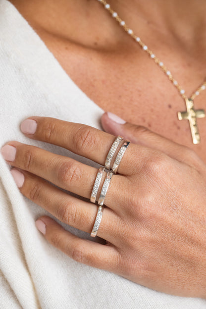 Loved Engraved Ring Silver