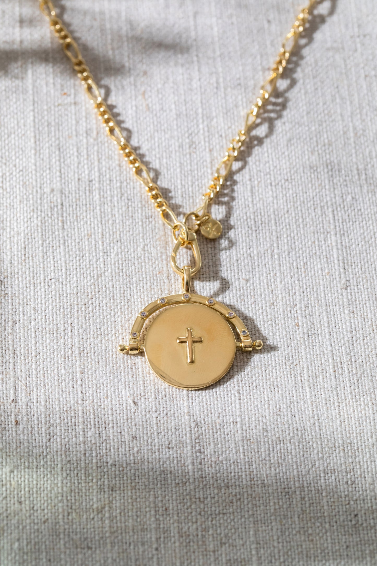 His Joy my Strength Spinning Necklace Gold